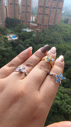 Anillo Mariposa Giratorio