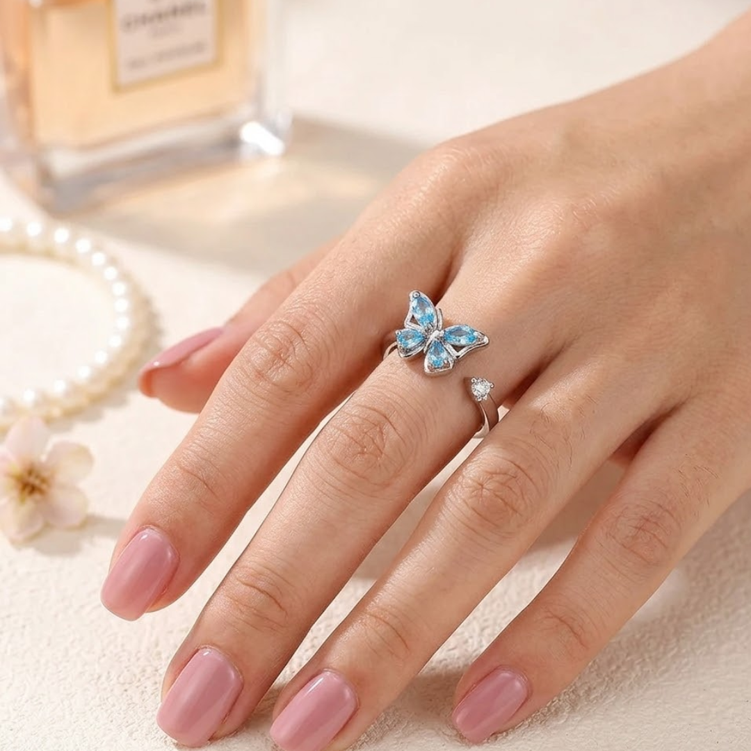 Anillo Mariposa Giratorio