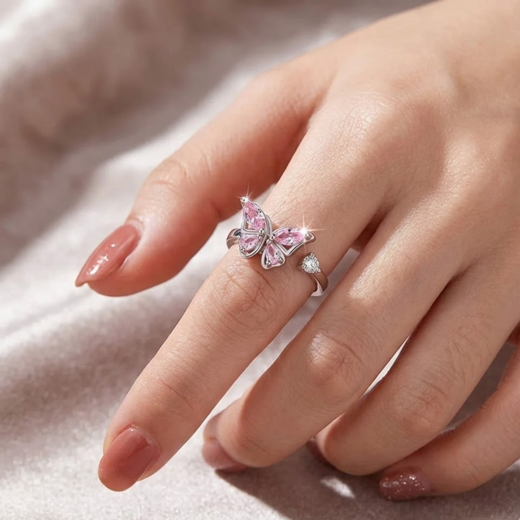 Anillo Mariposa Giratorio