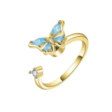 Anillo Mariposa Giratorio