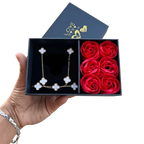 Combo Van Cleef + Caja 6 rosas