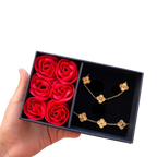 Combo Van Cleef + Caja 6 rosas